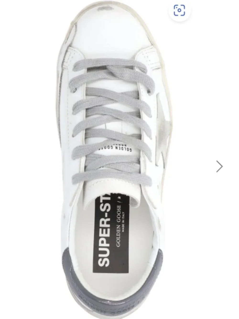NWT Golden Goose Super-Star Sneakers White Silver Gray | Size 38 | NWT - Picture 2 of 5